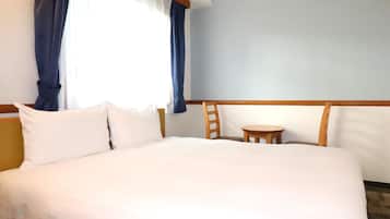 Desk, free WiFi, bed sheets
