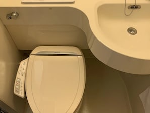 淋浴/盆浴组合、拖鞋、电子马桶、毛巾