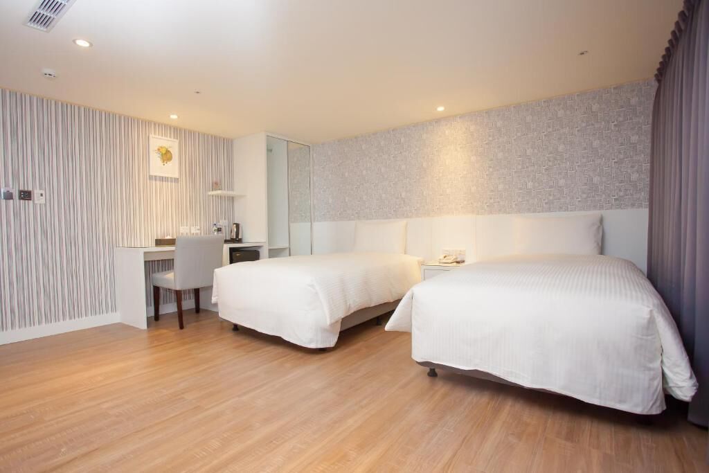 desk, blackout curtains, soundproofing, iron/ironing board