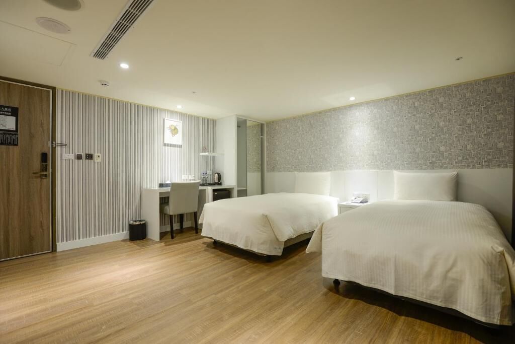 desk, blackout curtains, soundproofing, iron/ironing board