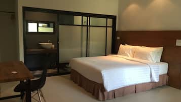 Deluxe Double Room Single Use, 1 Bedroom, Accessible, Garden Area | In-room safe, rollaway beds, WiFi, bed sheets
