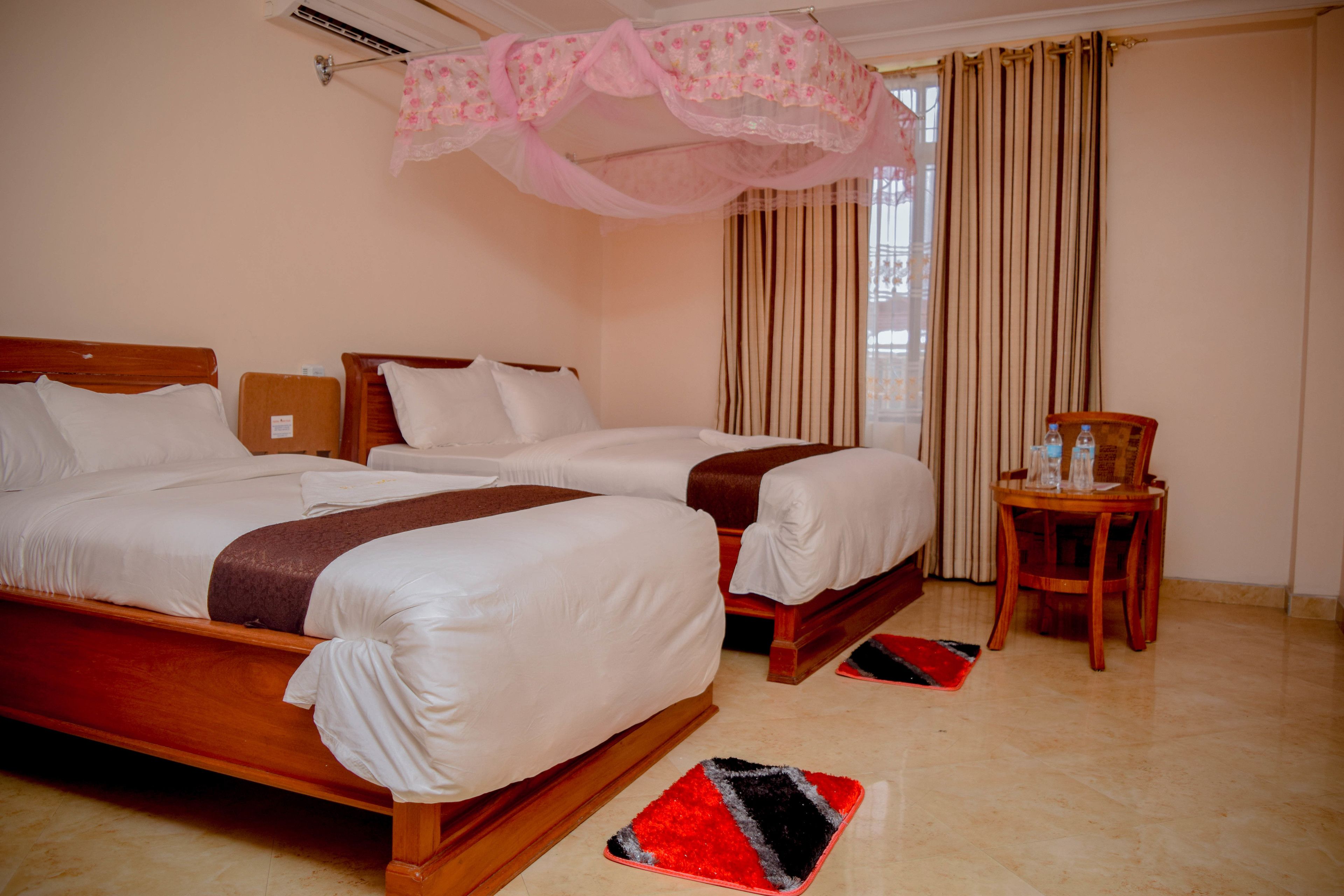 twin room | hypo-allergenic bedding, down duvets, memory-foam beds, desk