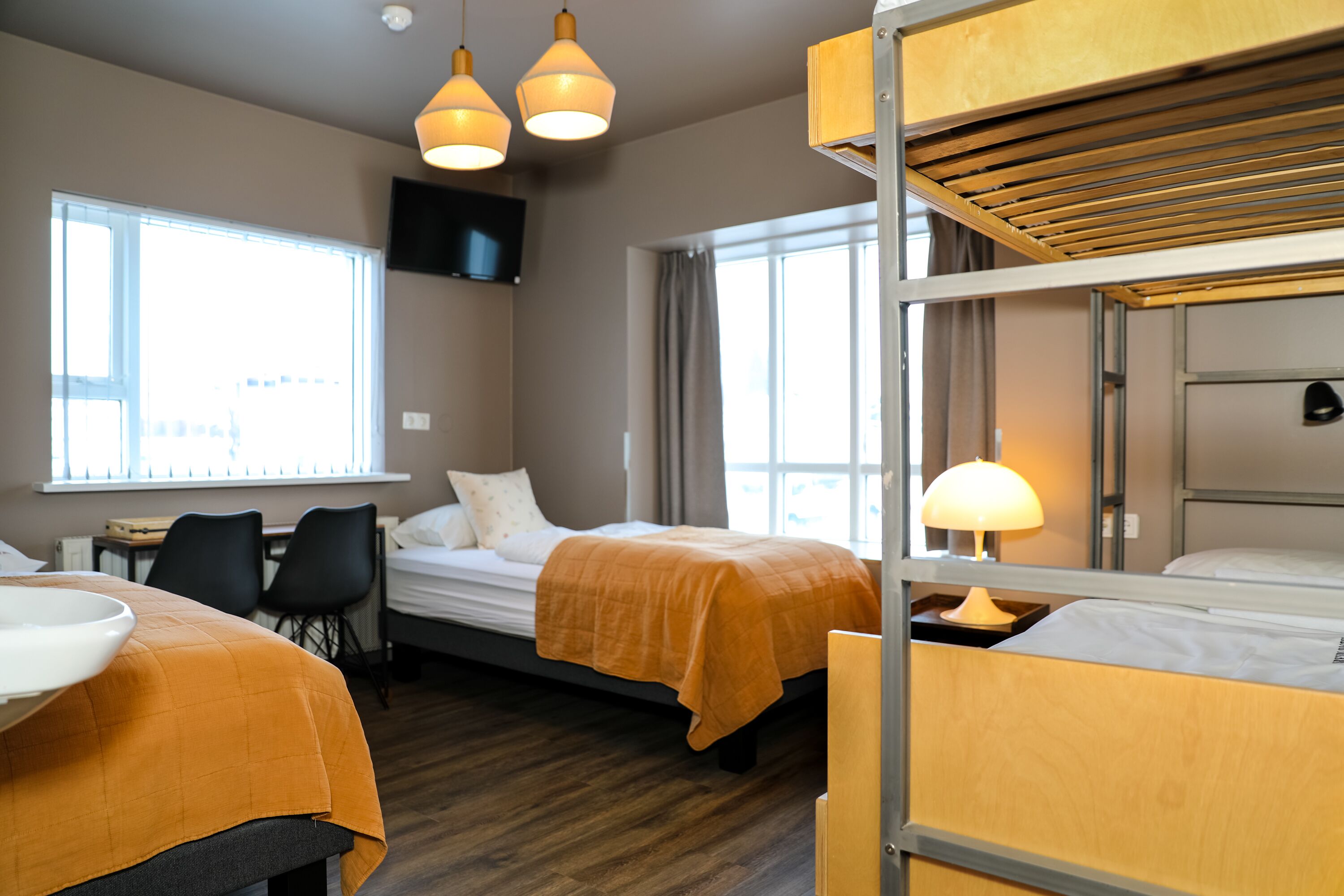 Quadruple Room, Shared Bathroom | Desk, laptop workspace, free WiFi, bed sheets