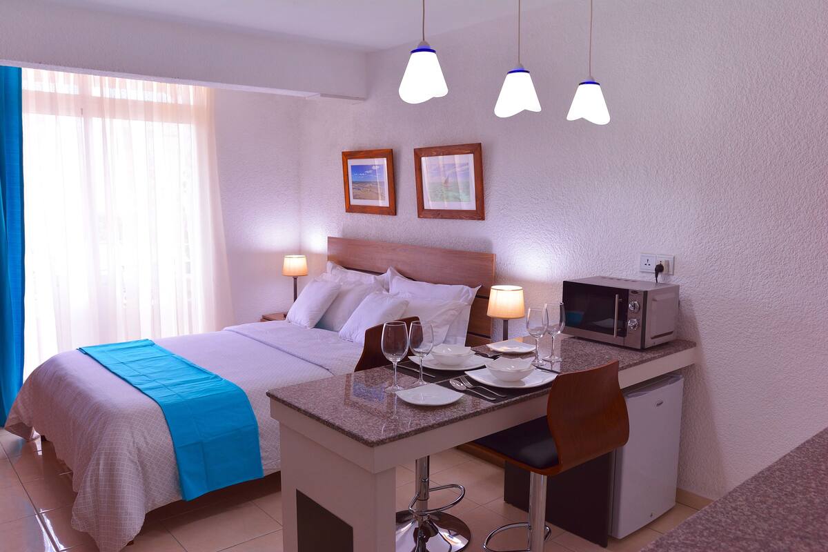 Deluxe Studio, Kitchenette | In-room safe, desk, iron/ironing board, cots/infant beds