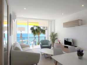 Apartment, 2 Bathrooms (Santa Clara 4) | Living room | Flat-screen TV, DVD player, MP3 dock - Waterfront Santa Clara Apartments (Torremolinos)