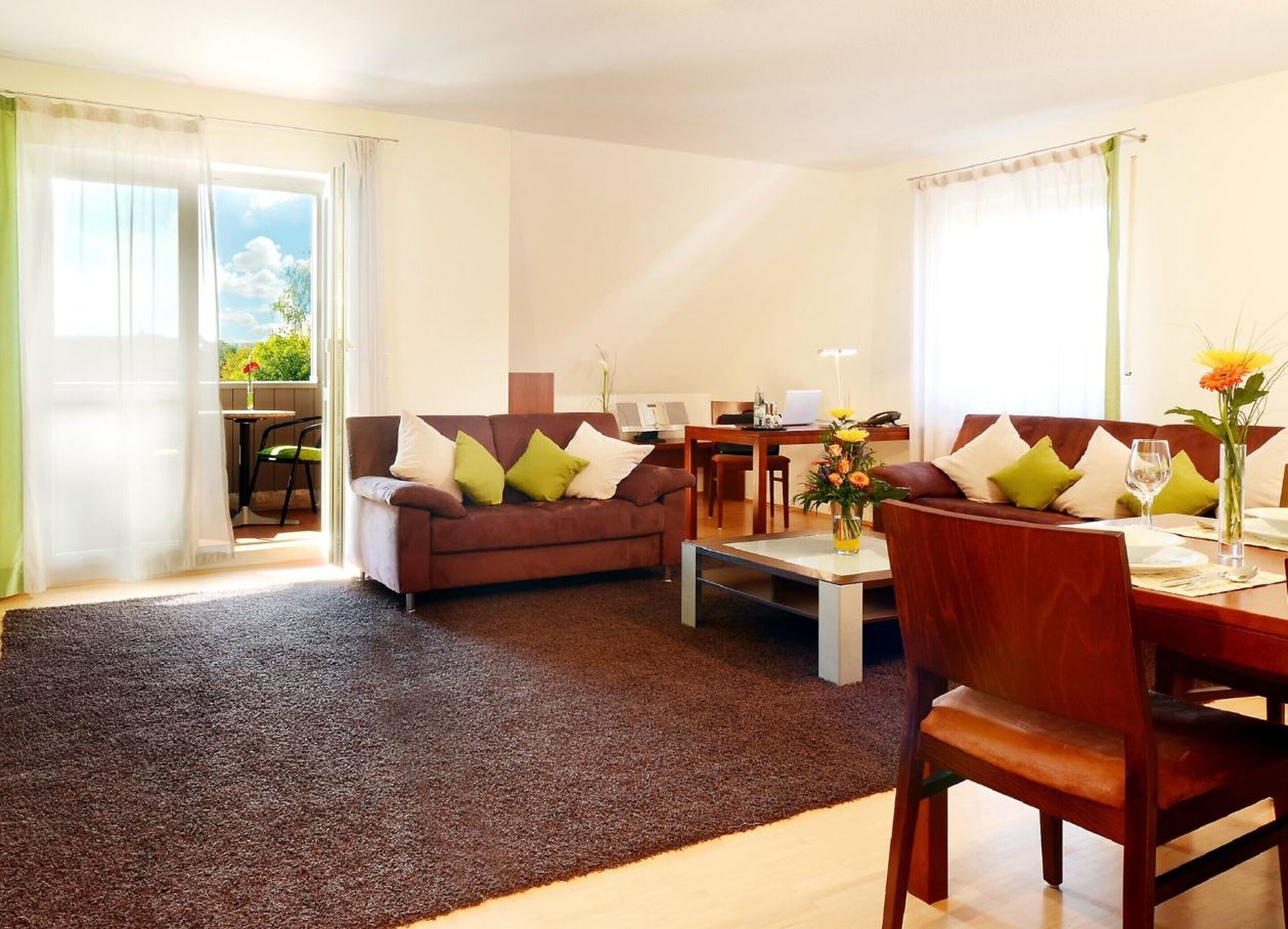 30-inch flat-screen tv with cable channels, first-run films