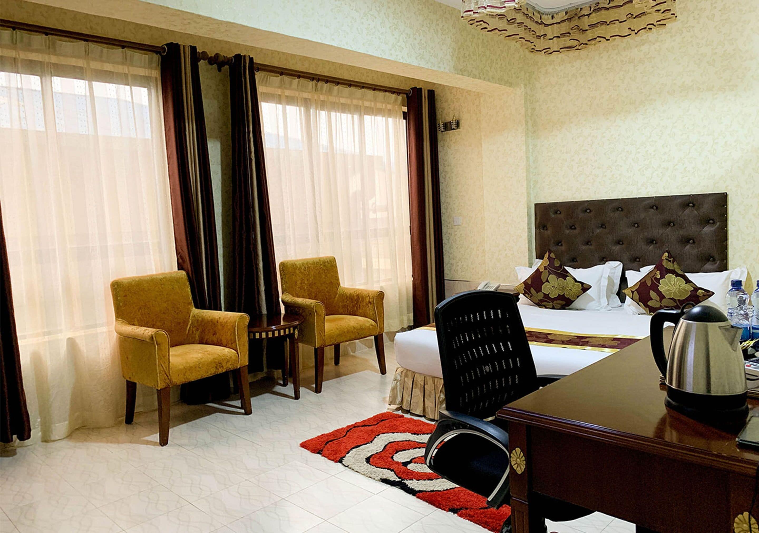 deluxe double room | premium bedding, in-room safe, desk, blackout curtains