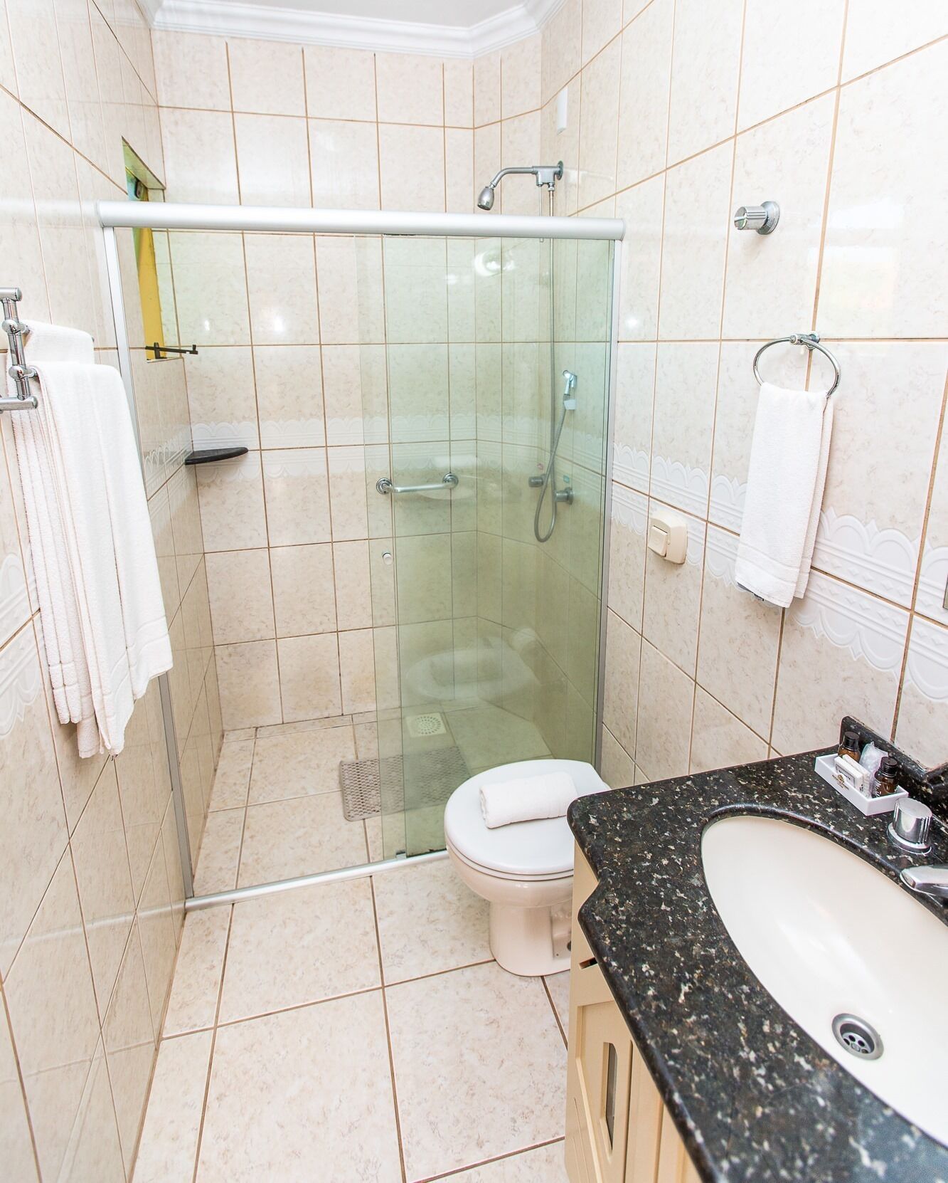 executive room | bathroom | shower, free toiletries, hair dryer, towels