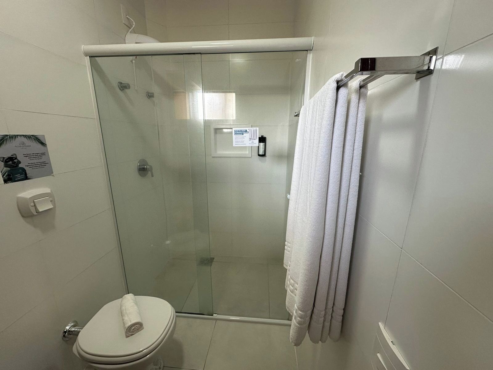 standard room (aquarius) | bathroom | shower, free toiletries, hair dryer, towels