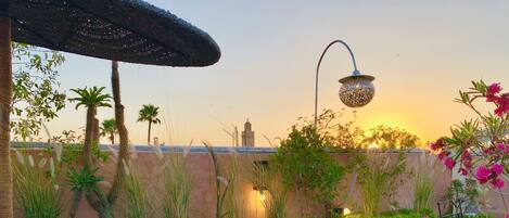 Serveert ontbijt, lunch, diner, Marokkaanse gerechten