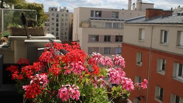 Zimmer, 2 Doppelbetten, Terrasse | Blick vom Balkon