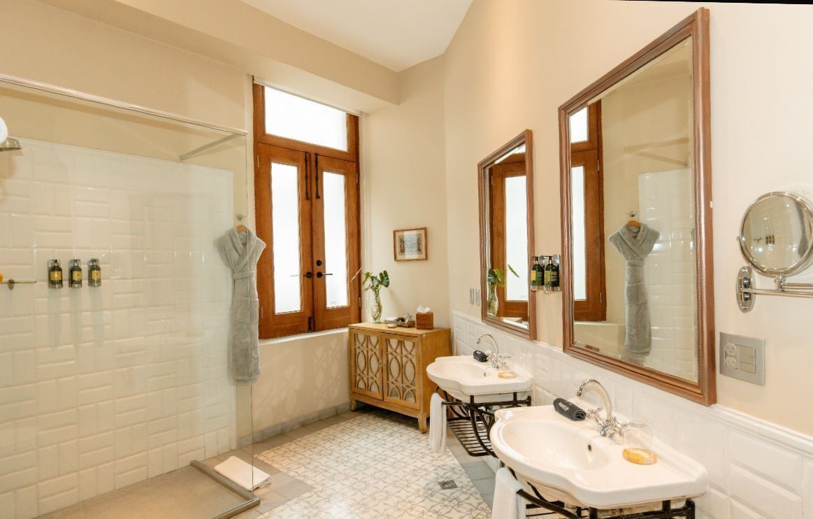 free toiletries, hair dryer, towels, soap