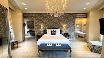 Corner Suite, 1 King Bed (City View) | Roupas de cama de algodão egípcio, roupas de cama premium