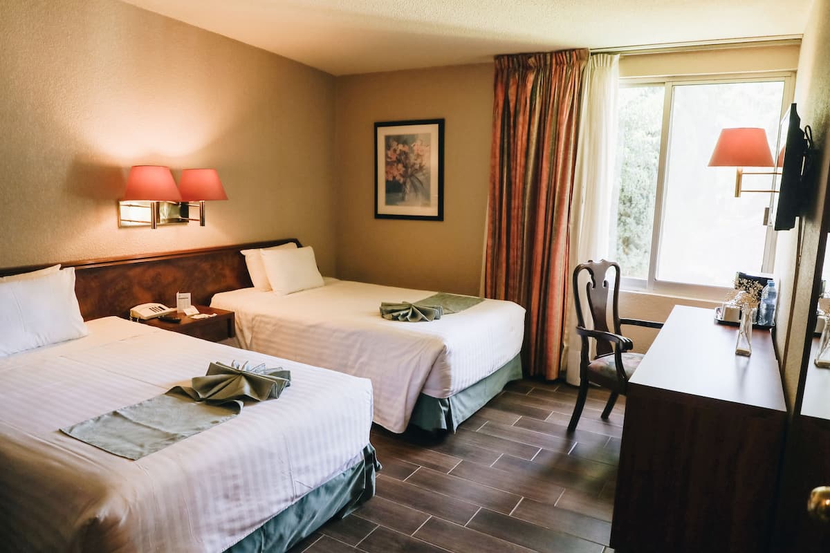 Deluxe Double Room, 2 Double Beds | In-room safe, desk, laptop workspace, iron/ironing board