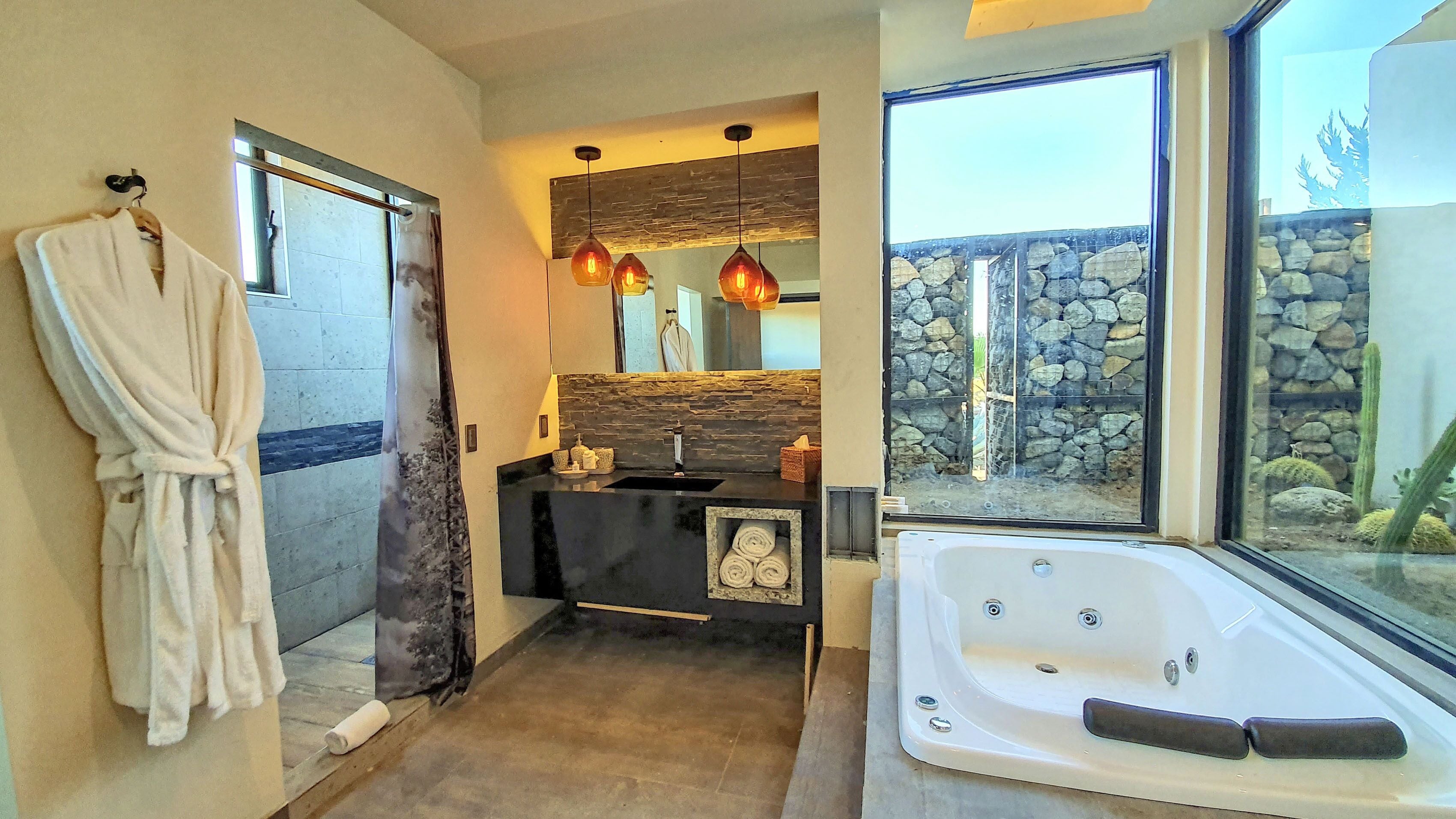 presidential suite, 1 bedroom | bathroom | shower, free toiletries, hair dryer, bathrobes