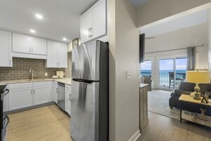 Condo, 2 Bedrooms | Private kitchen | Coffee/tea maker, fridge, microwave, oven