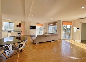 Apartment, 3 Bedrooms, Balcony | Living area | Flat-screen TV - Phillip Island Towers (Cowes)