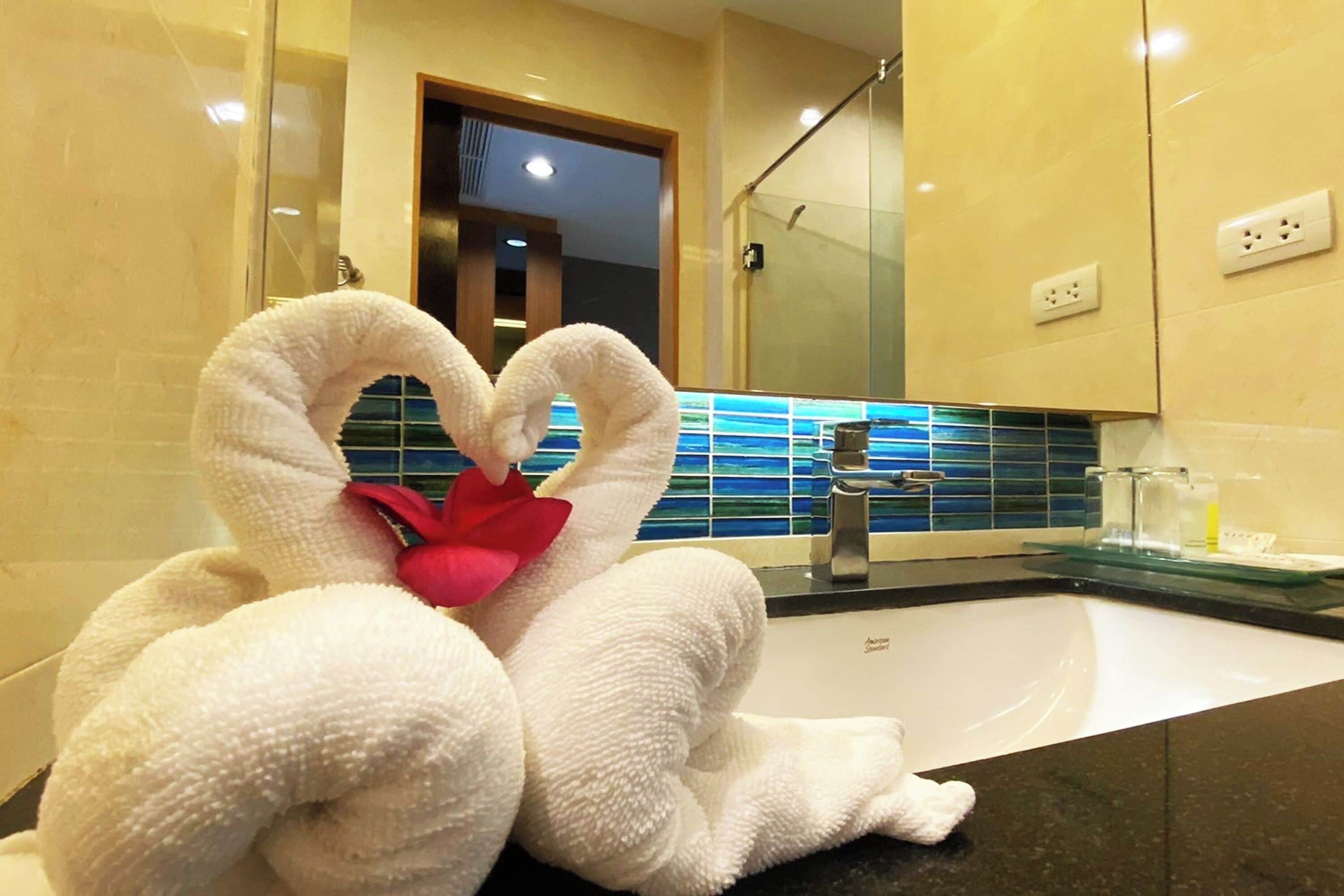 free toiletries, hair dryer, bathrobes, slippers