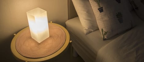 Desk, blackout drapes, soundproofing, free WiFi