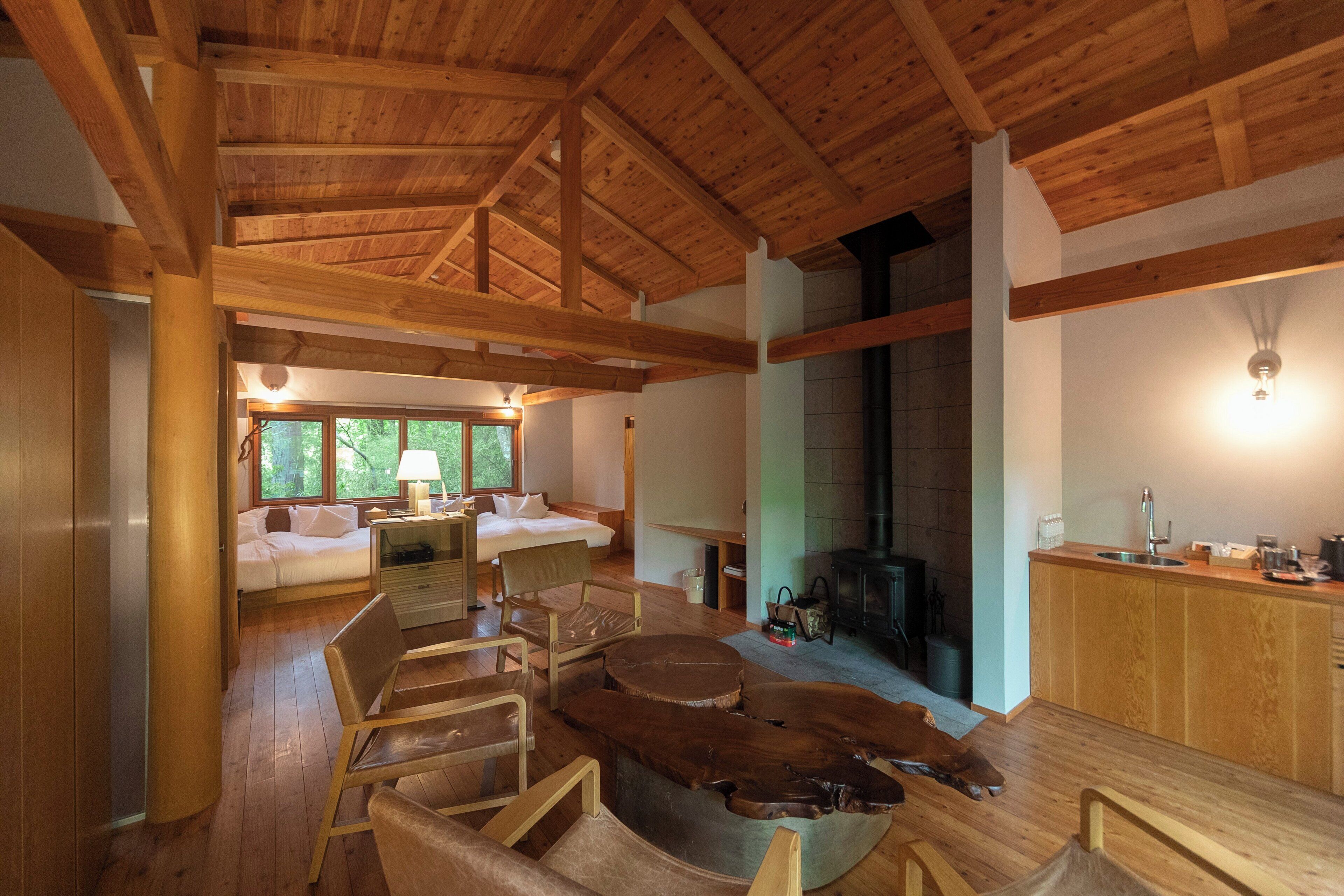 Huvila, tupakointi kielletty (Private onsen, Yuragi, 4Beds) | 1 makuuhuone, ylelliset vuodevaatteet, untuvapeitot