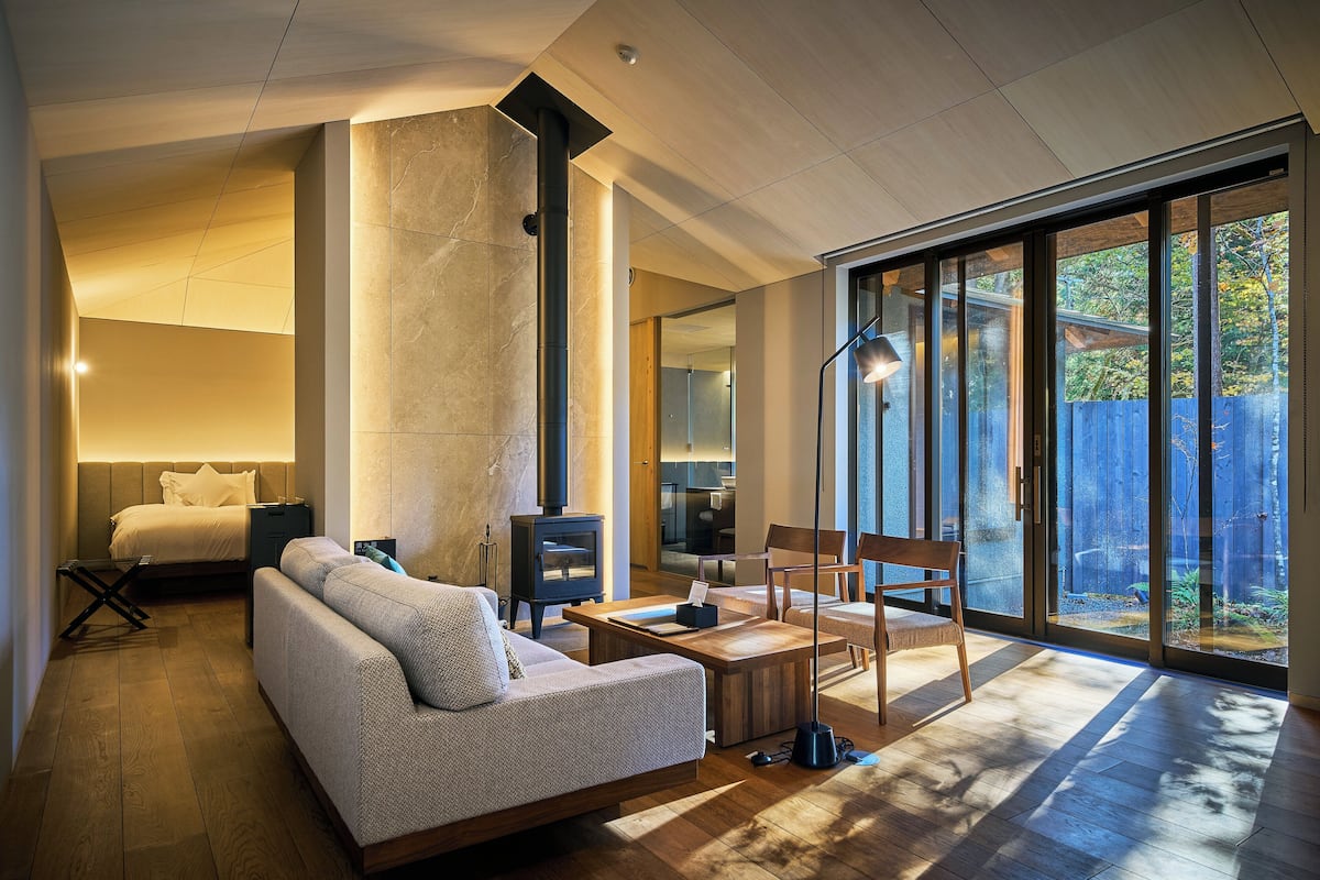 Villa, ikke-røyk (Private onsen, Ibuki, 2Beds) | 1 soverom, sengetøy av topp kvalitet, dundyner og memory foam-senger