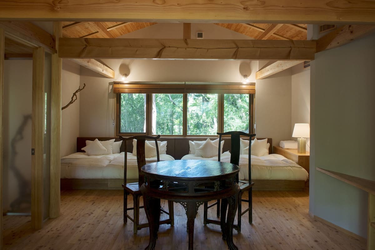 Sviitti, tupakointi kielletty (Private onsen, Yuragi, 4Beds) | 1 makuuhuone, ylelliset vuodevaatteet, untuvapeitot