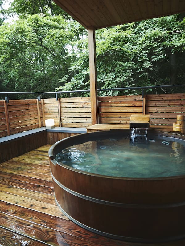 Phòng Suite Premium, không hút thuốc (Sky PrivateOpenAir onsen,Yuragi,4Beds) | Bồn tắm spa riêng