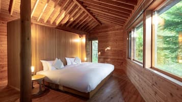 1 kamar tidur, seprai premium, selimut bulu angsa, dan busa memori