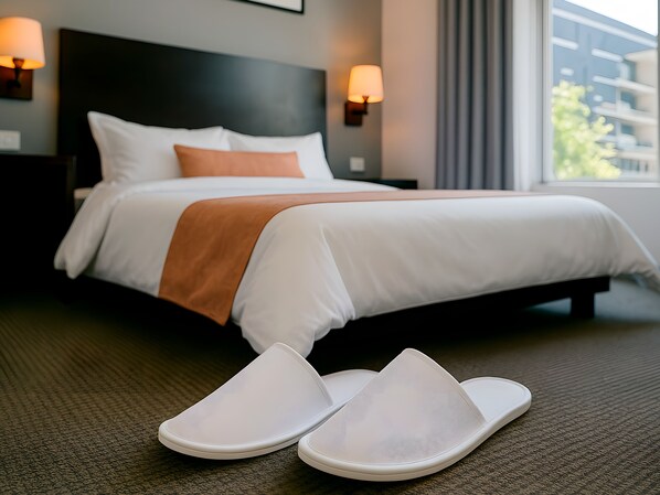 Executive suite | Luxe beddengoed, donsdekens, bedden met traagschuimmatrassen