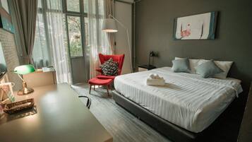 华丽客房, 花园景观 | 办公桌、遮光窗帘、隔音、免费 WiFi