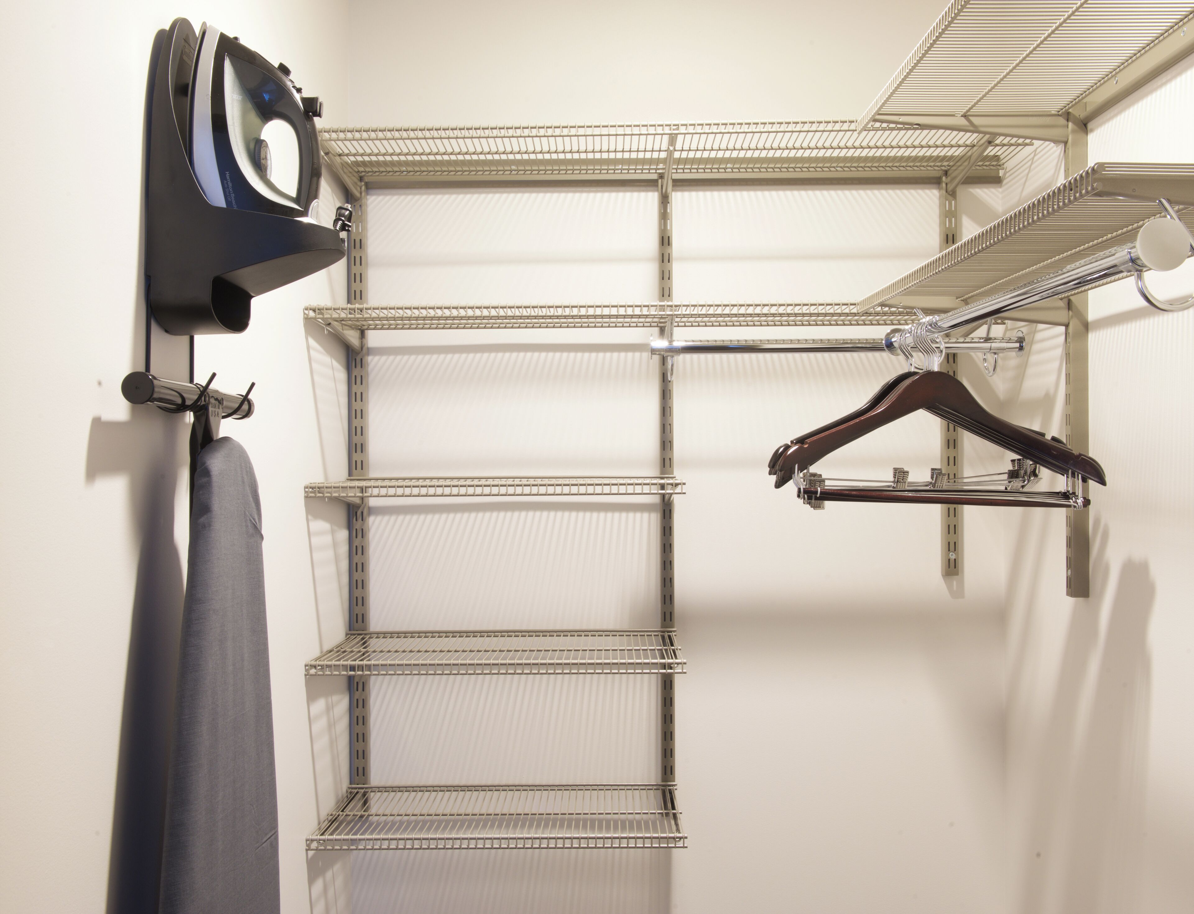 1 bedroom, desk, laptop workspace, iron/ironing board