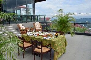 Blick vom Balkon