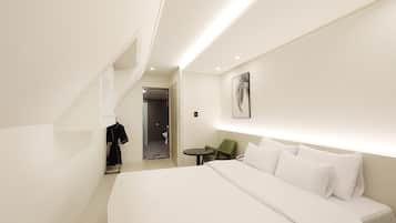 Premium bedding, down duvets, memory-foam beds, individually decorated