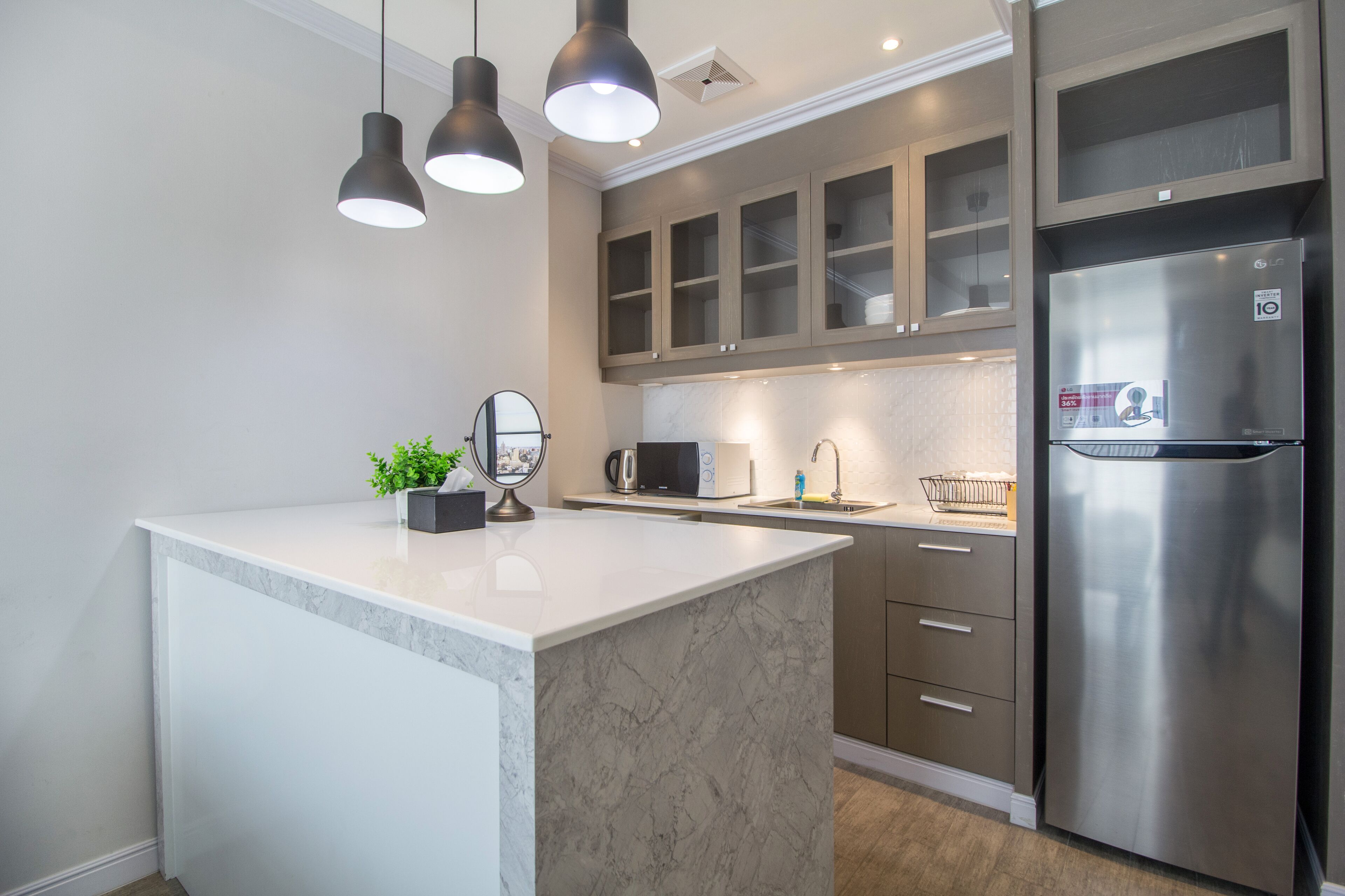 family room | private kitchen | fridge