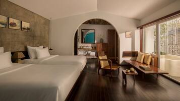 Saigon Balcony Twin Room | Free minibar items, in-room safe, blackout curtains, soundproofing