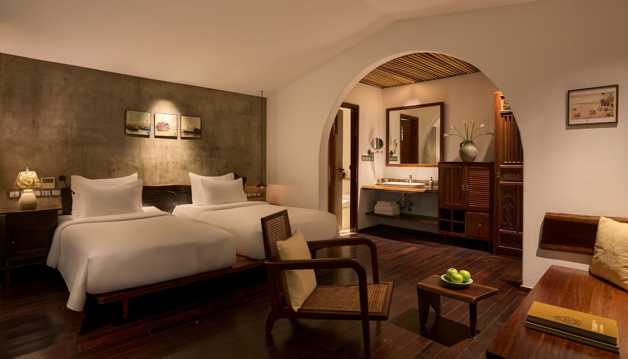 ツインルーム バルコニー (Saigon) | ミニバーのアイテム (無料)、セーフティボックス (室内)、遮光カーテン、防音設備