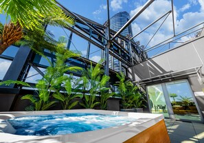 Premium Apartment, Hot Tub, City View | Private spa tub - Sky Tower Apartments (Wroclaw)