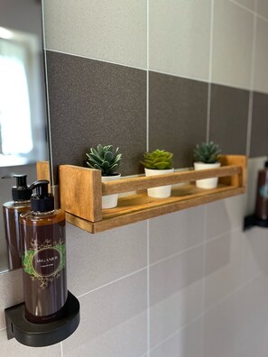 Free toiletries, hair dryer, towels