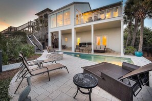 House, 6 Bedrooms, Ocean View, Beachfront | Terrace/patio - Hakuna Matata 8 Bedroom Holiday Home by Five Star Properties (Panama City Beach)