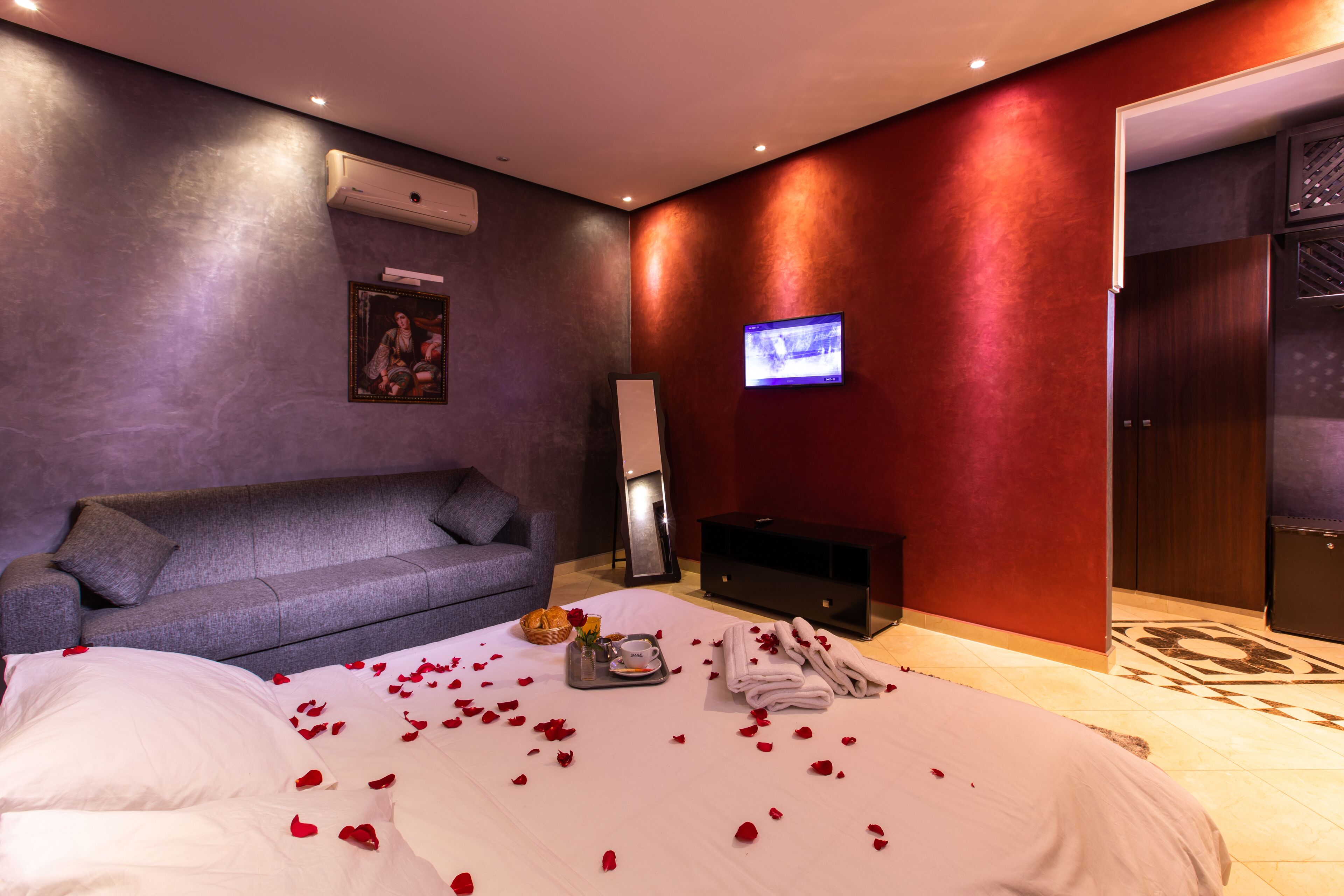 Family Room | Premium bedding, blackout curtains, free WiFi, bed sheets