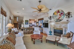 House, 4 Bedrooms, Ocean View, Beachfront | Living area - Caribbean Paradise 4 Bedroom Holiday Home by Five Star Properties (Miramar Beach)