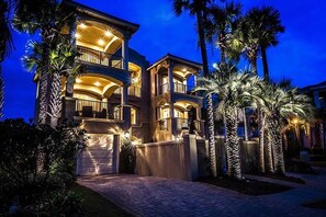 House, 5 Bedrooms, Ocean View, Sea Facing | Front of property - evening/night