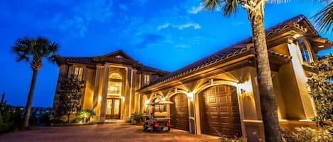 House, 4 Bedrooms, Sea Facing | Front of property – evening/night