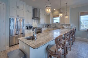 House, 6 Bedrooms, Ocean View, Beachfront | Private kitchen | Fridge, microwave, coffee/tea maker - Soleil et Mer 13 Bedroom Holiday Home by Five Star Properties (Destin)