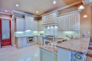 House, 5 Bedrooms, Sea Facing | Private kitchen | Fridge, microwave, stovetop, dishwasher - SUNSET AT MIRAMAR 5 Bedroom Holiday Home by Five Star Properties (Miramar Beach)