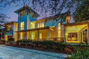 House, 4 Bedrooms, Sea Facing | Front of property - evening/night - The White House of Watercolor 4 Bedroom Holiday Home by Five Star Properties (Santa Rosa Beach)