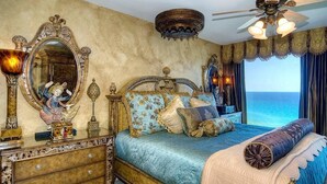 A bedroom with a bed, dresser, and ornate mirror. - MAISON PAR LEAU 3 Bedroom Holiday Home by Five Star Properties (Destin)