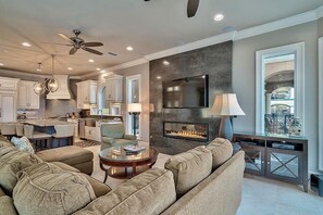 Ferienhaus, 6 Schlafzimmer, Meerblick, Strandnähe | Wohnbereich