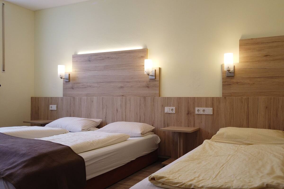 Family Apartment, 2 Bedrooms | Desk, laptop workspace, blackout curtains, soundproofing