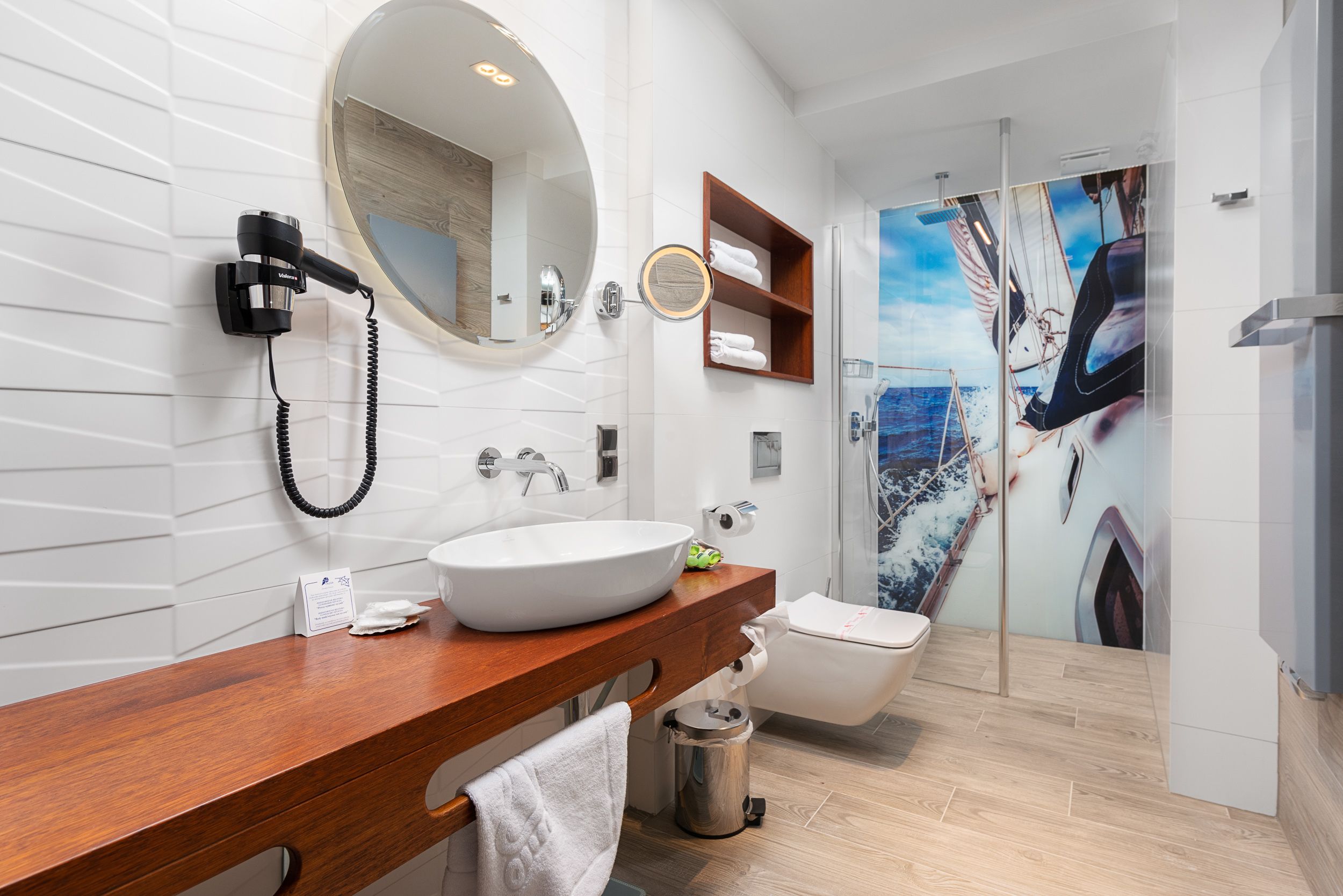 apartment, 1 bedroom, balcony, sea view | bathroom | hair dryer, bathrobes, towels, soap